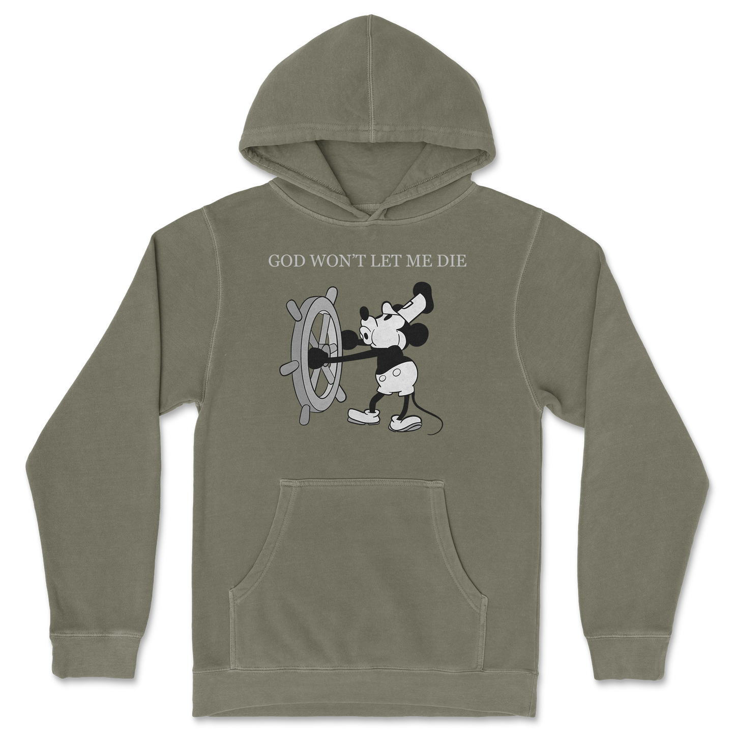 Independent Clothing Co. Hoodie God Wont Let Me Die in Olive