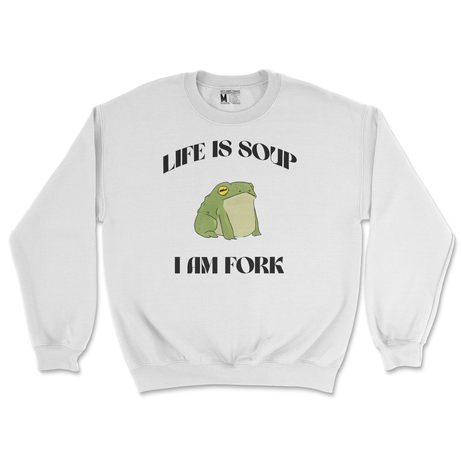 Gildan SoftStyle Crew Neck Life is Soup in White