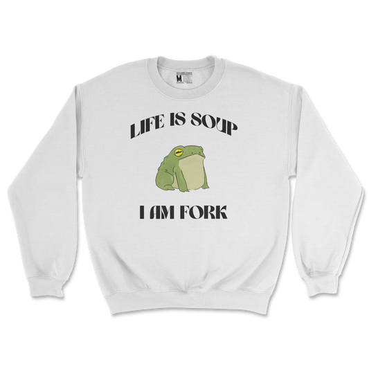 Gildan SoftStyle Crew Neck Life is Soup in White