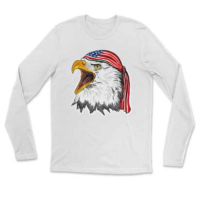 Heavy Blend Long Sleeve Freedom Eagle in White
