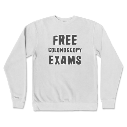 Independent Clothing Co. Crew Neck Free Colonoscopy Exams in White