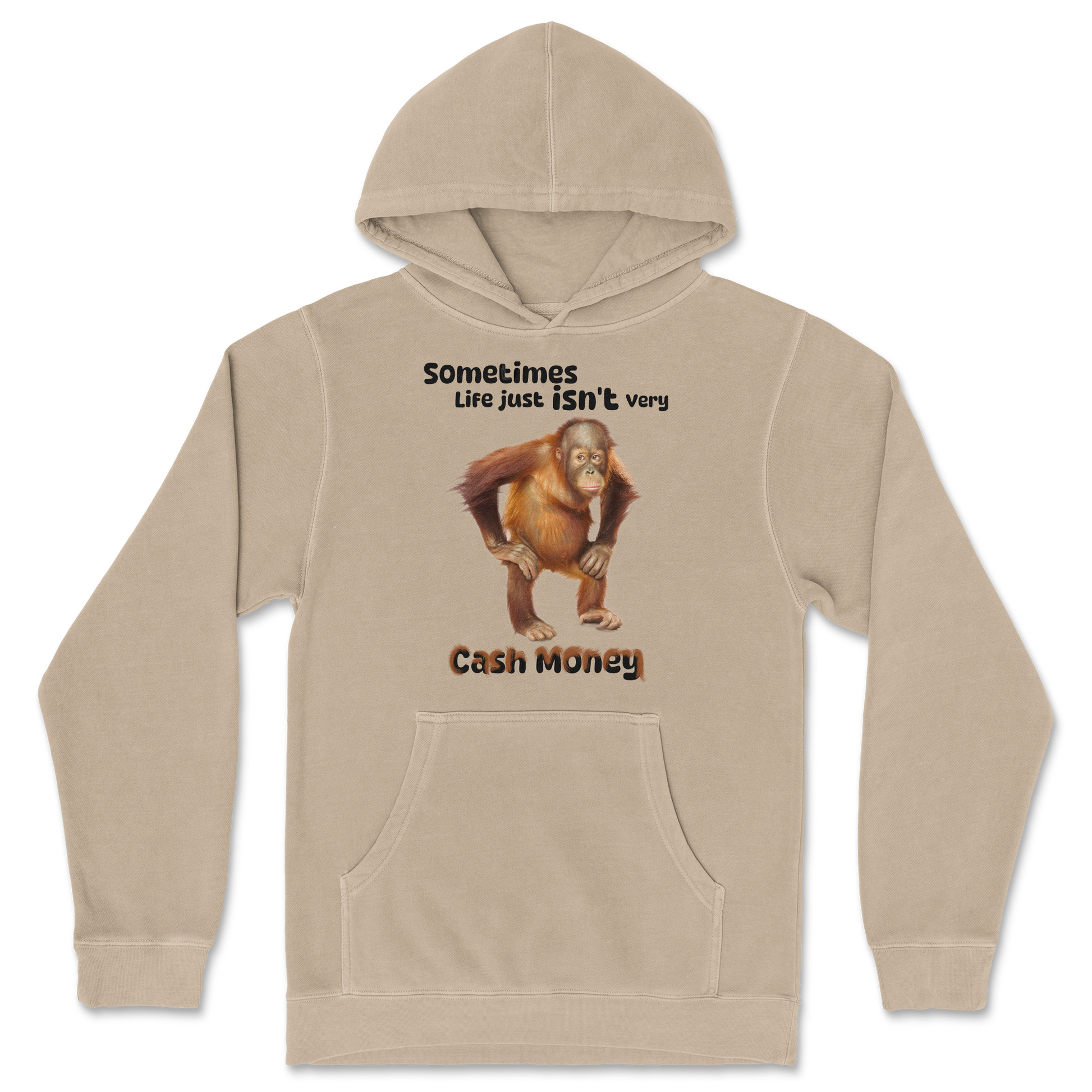 Independent Clothing Co. Hoodie Cash Money Monkey  in Sandstone