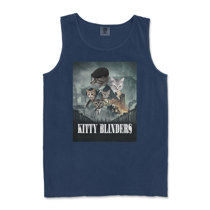 Comfort Colors Tank Top Kitty Blinders in TrueNavy