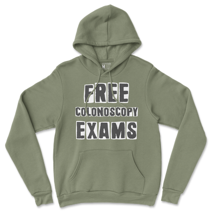 Gildan SoftStyle Hoodie Free Colonoscopy Exams in Military Green