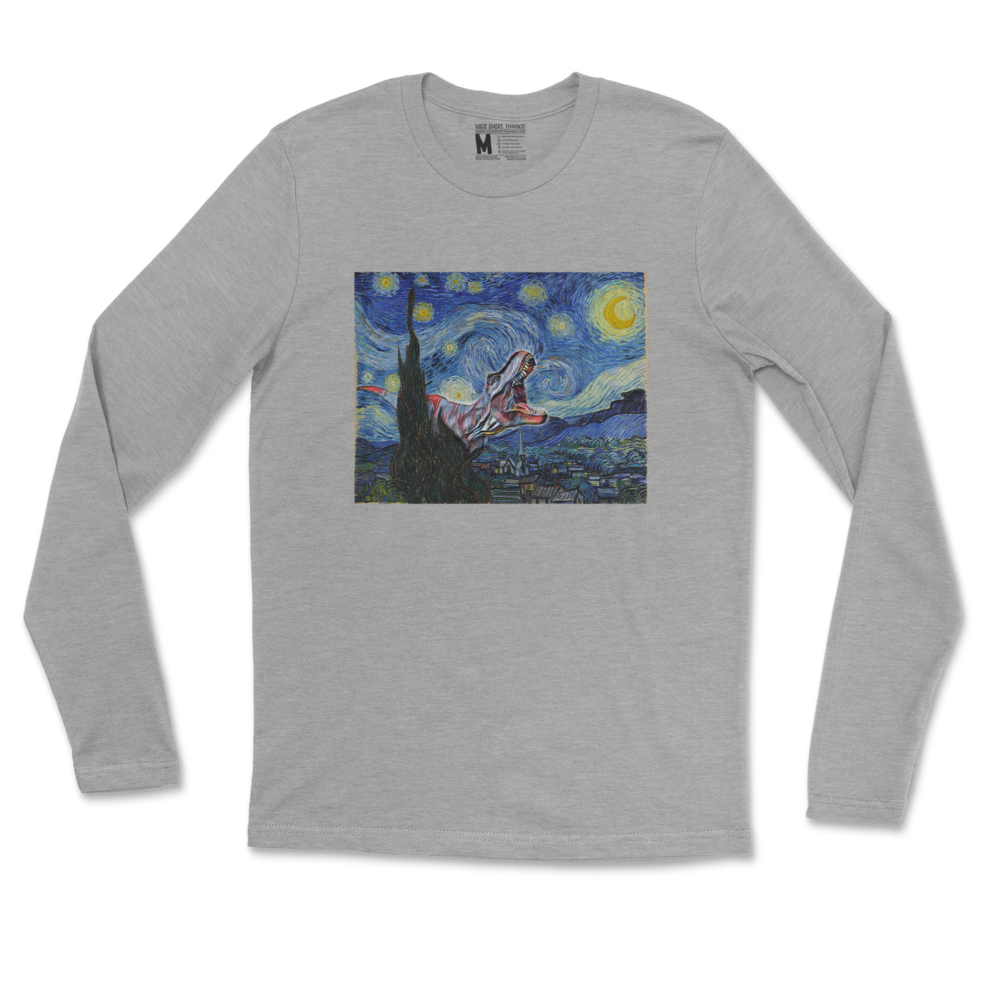 Gildan SoftStyle Long Sleeve Van Gogh but Cooler in Sports Grey