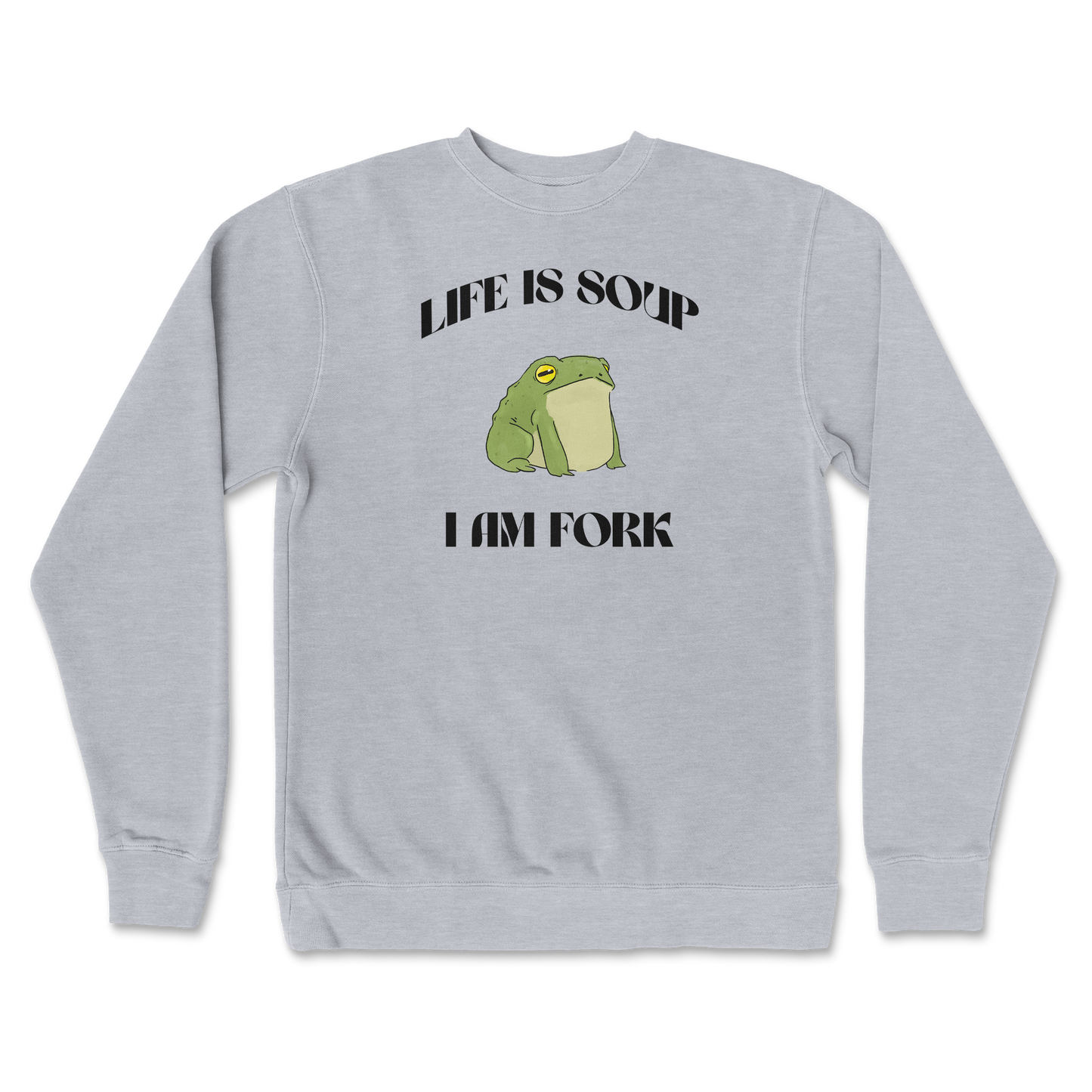 Independent Clothing Co. Crew Neck I Am Fork  in Grey-Heather