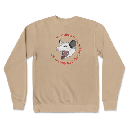 Independent Clothing Co. Crew Neck Judged By God in Sandstone