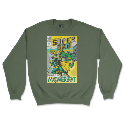 Gildan SoftStyle Crew Neck Super Dad in Military-Green