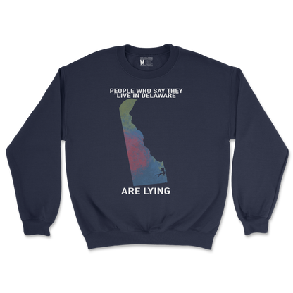 Gildan SoftStyle Crew Neck Delaware Doesnt Exist in Navy