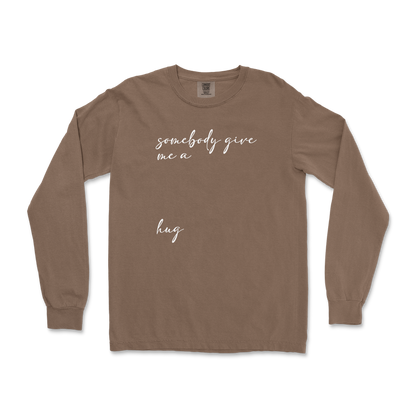 Comfort Colors Long Sleeve Hug Me in Espresso