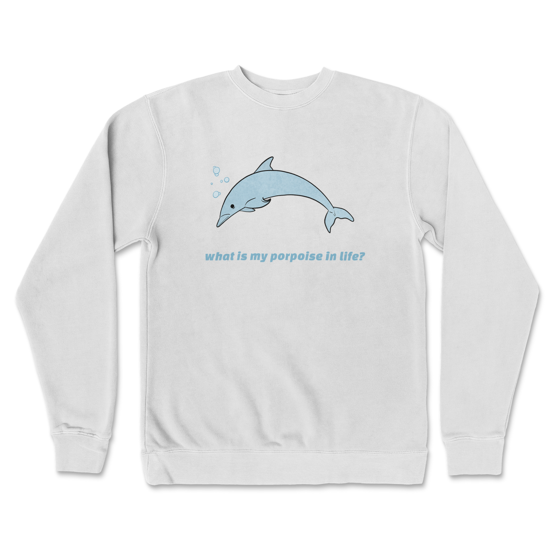 Independent Clothing Co. Crew Neck Porpoise in White