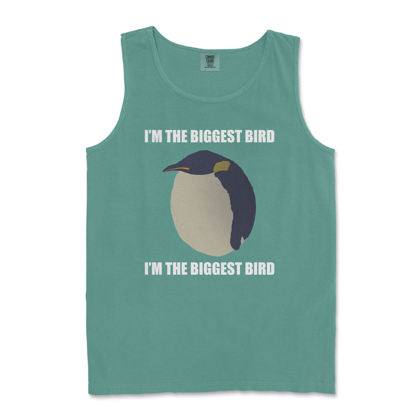 Comfort Colors Tank Top I Am The Biggets Bird in LightGreen