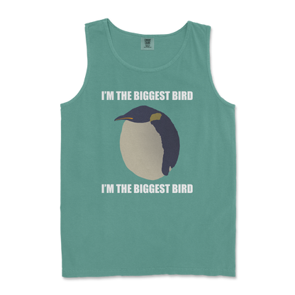 Comfort Colors Tank Top I Am The Biggets Bird in LightGreen