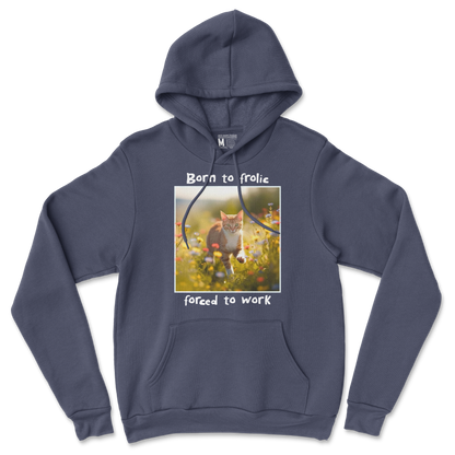 Gildan SoftStyle Hoodie Born to Frolic  in Navy