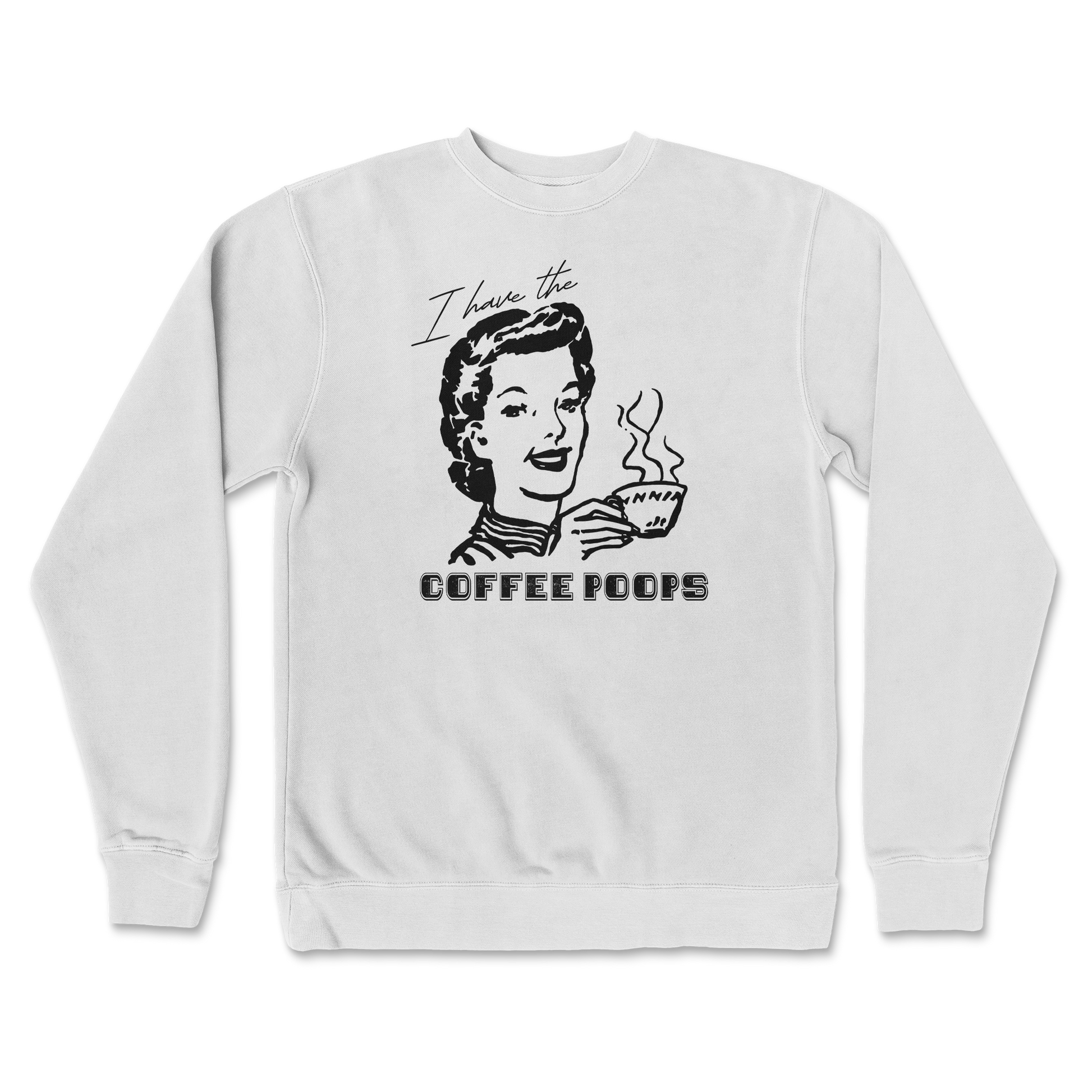 Independent Clothing Co. Crew Neck Coffee Poops  in white