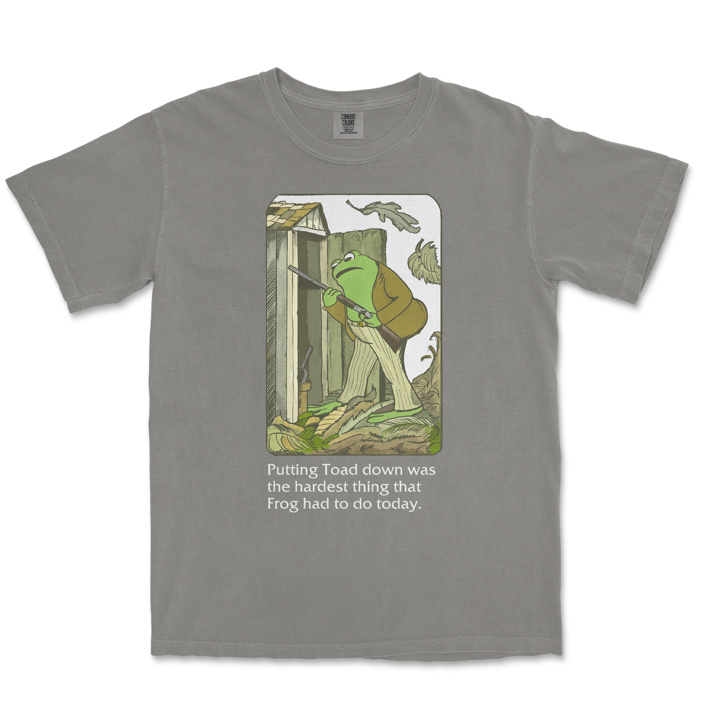 Comfort Colors T-Shirt Frog and Toad  in Grey