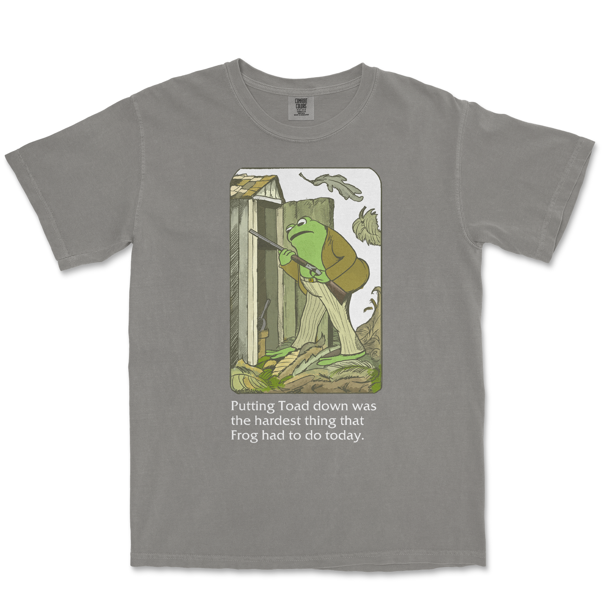 Comfort Colors T-Shirt Frog and Toad  in Grey