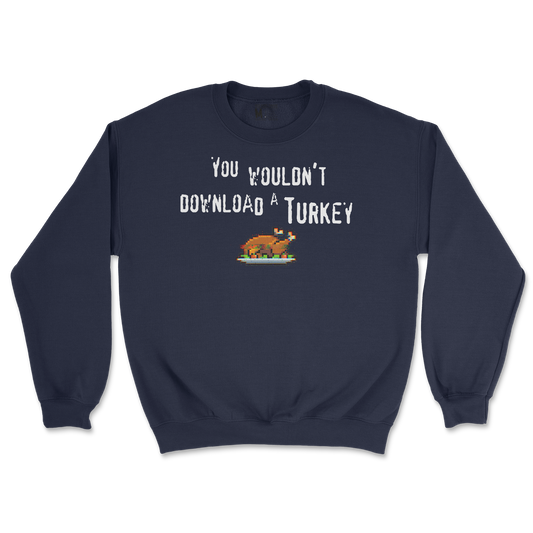 Gildan SoftStyle Crew Neck Downloadable Turkey  in Navy