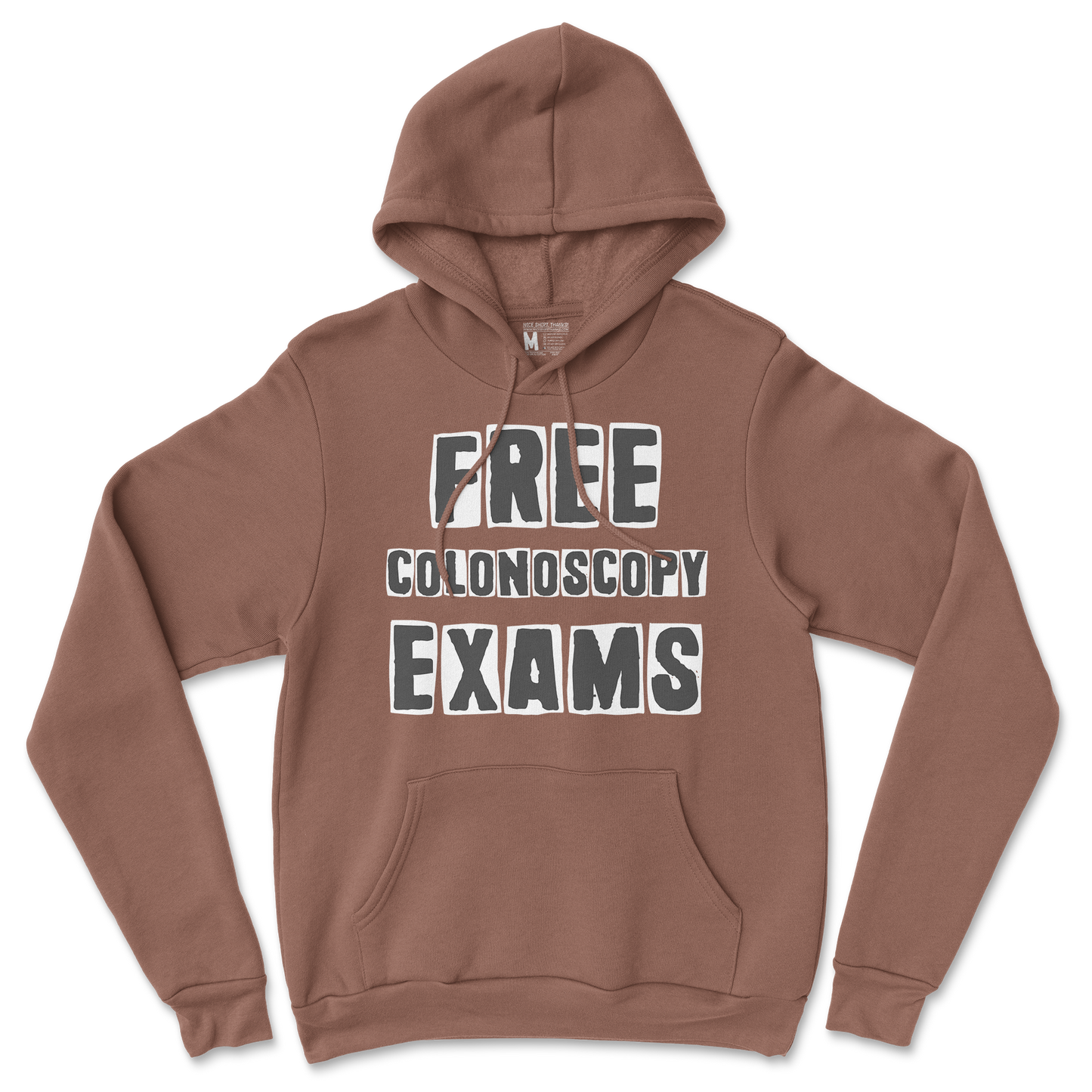 Gildan SoftStyle Hoodie Free Colonoscopy Exams in Cocoa