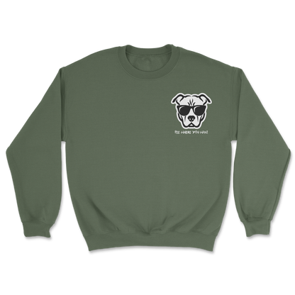 The Nice Shirt Crew Neck Pee Where You Want  in Military-Green