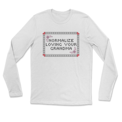 Heavy Blend Long Sleeve Cross Stitch in White