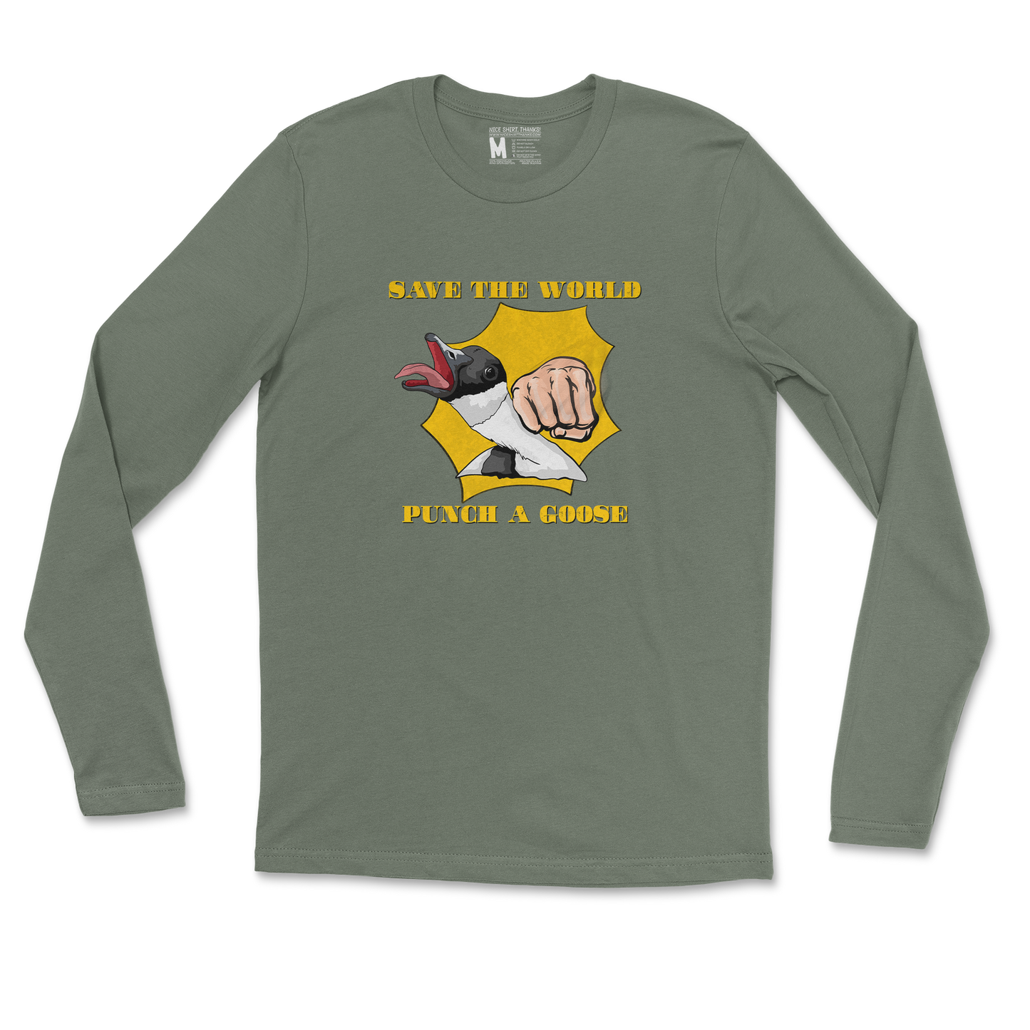 Gildan SoftStyle Long Sleeve in Military Green