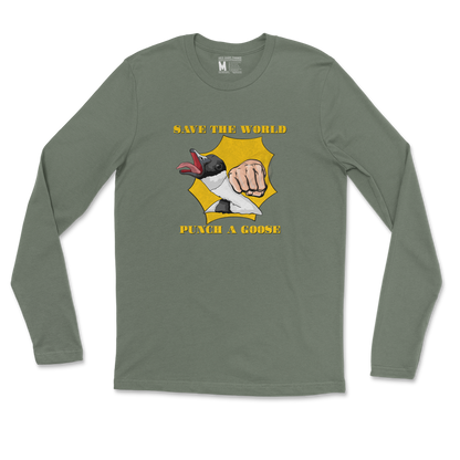 Gildan SoftStyle Long Sleeve in Military Green