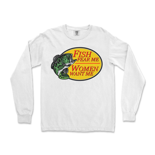 Comfort Colors Long Sleeve For The Fishermen in White