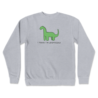 Independent Clothing Co. Crew Neck Depressed Dino  in Grey-Heather