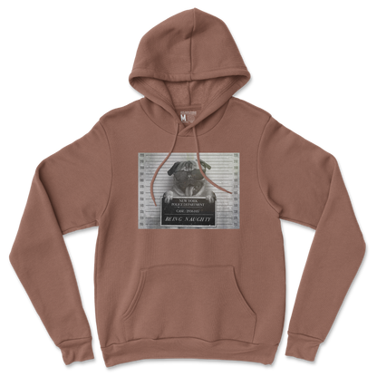 Gildan SoftStyle Hoodie Naughty Pug in Cocoa