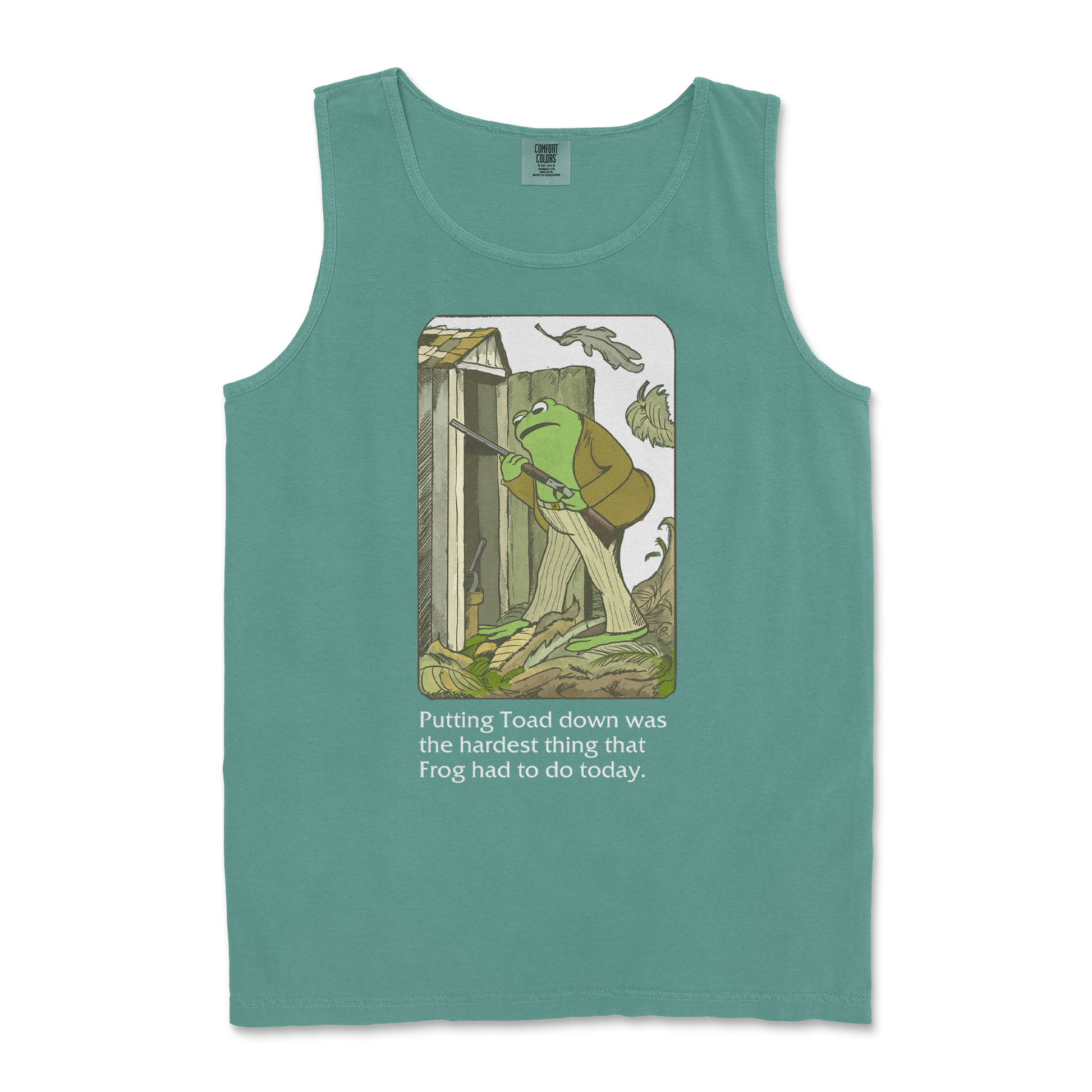 Comfort Colors Tank Top Frog and Toad  in Light-Green