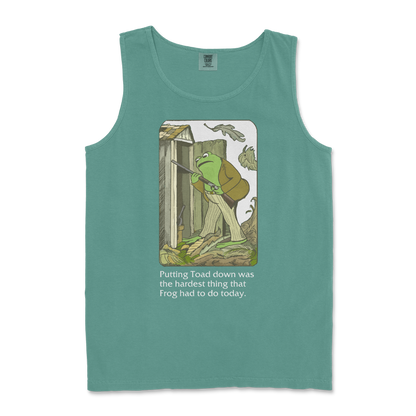 Comfort Colors Tank Top Frog and Toad  in Light-Green