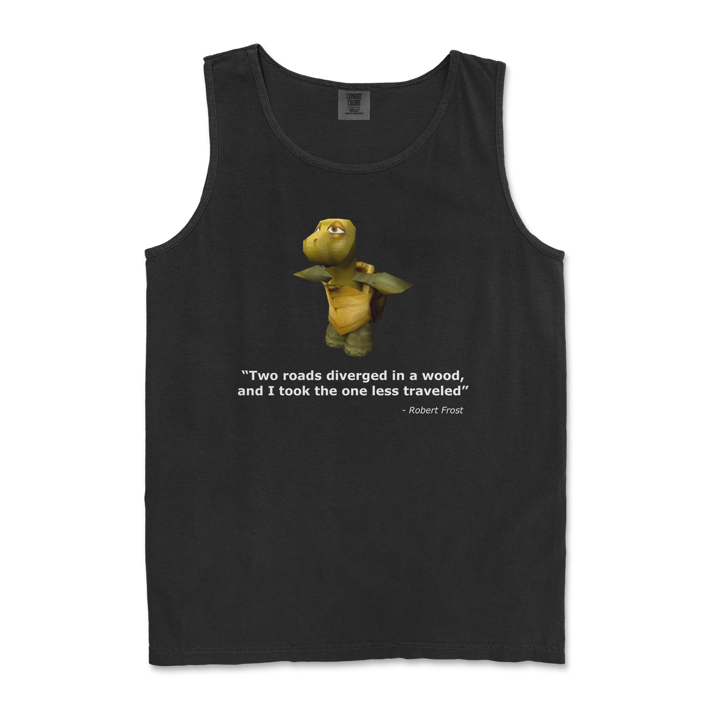 Comfort Colors Tank Top Robert Frost Quote in Black