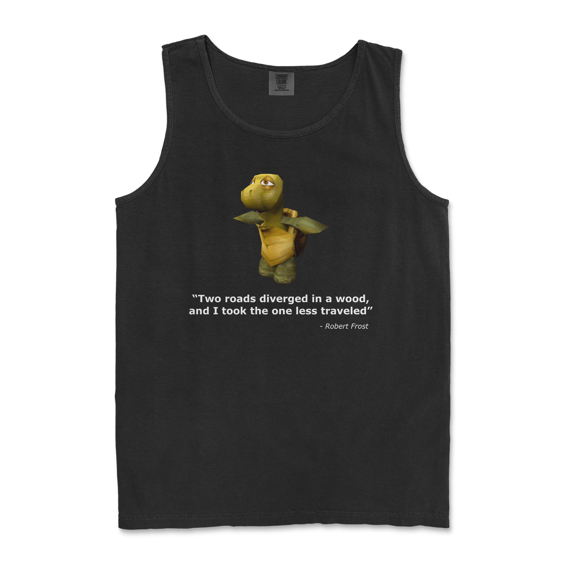 Comfort Colors Tank Top Robert Frost Quote in Black