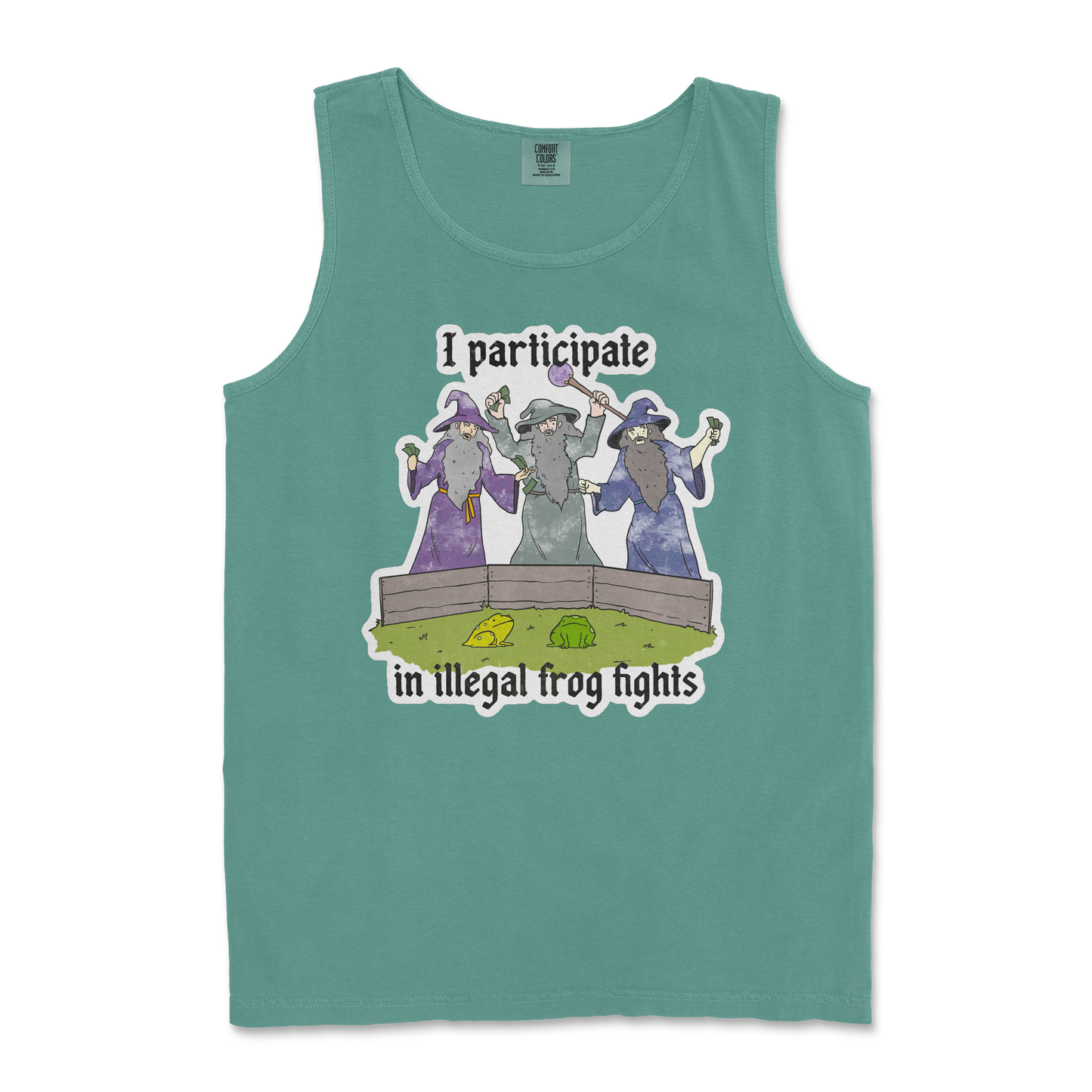 Comfort Colors Tank Top Wizard Activities  in Light-Green