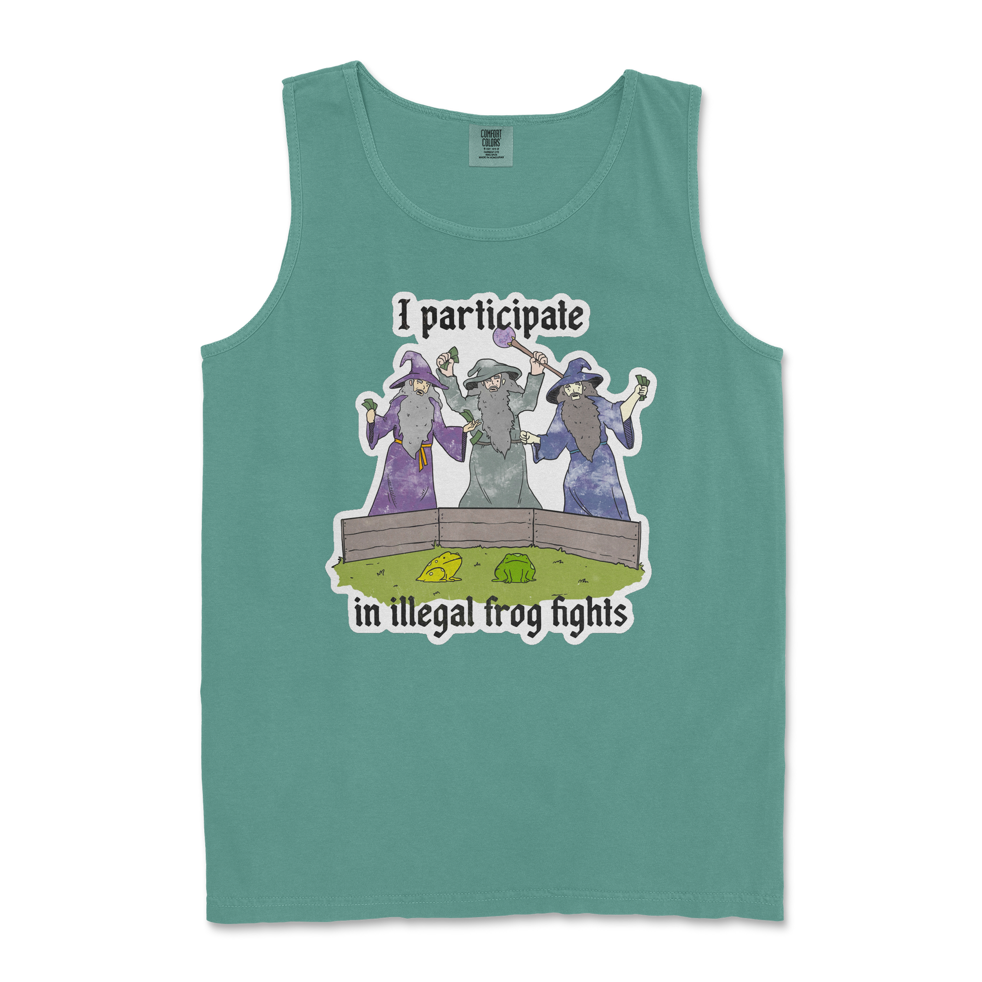 Comfort Colors Tank Top Wizard Activities  in Light-Green