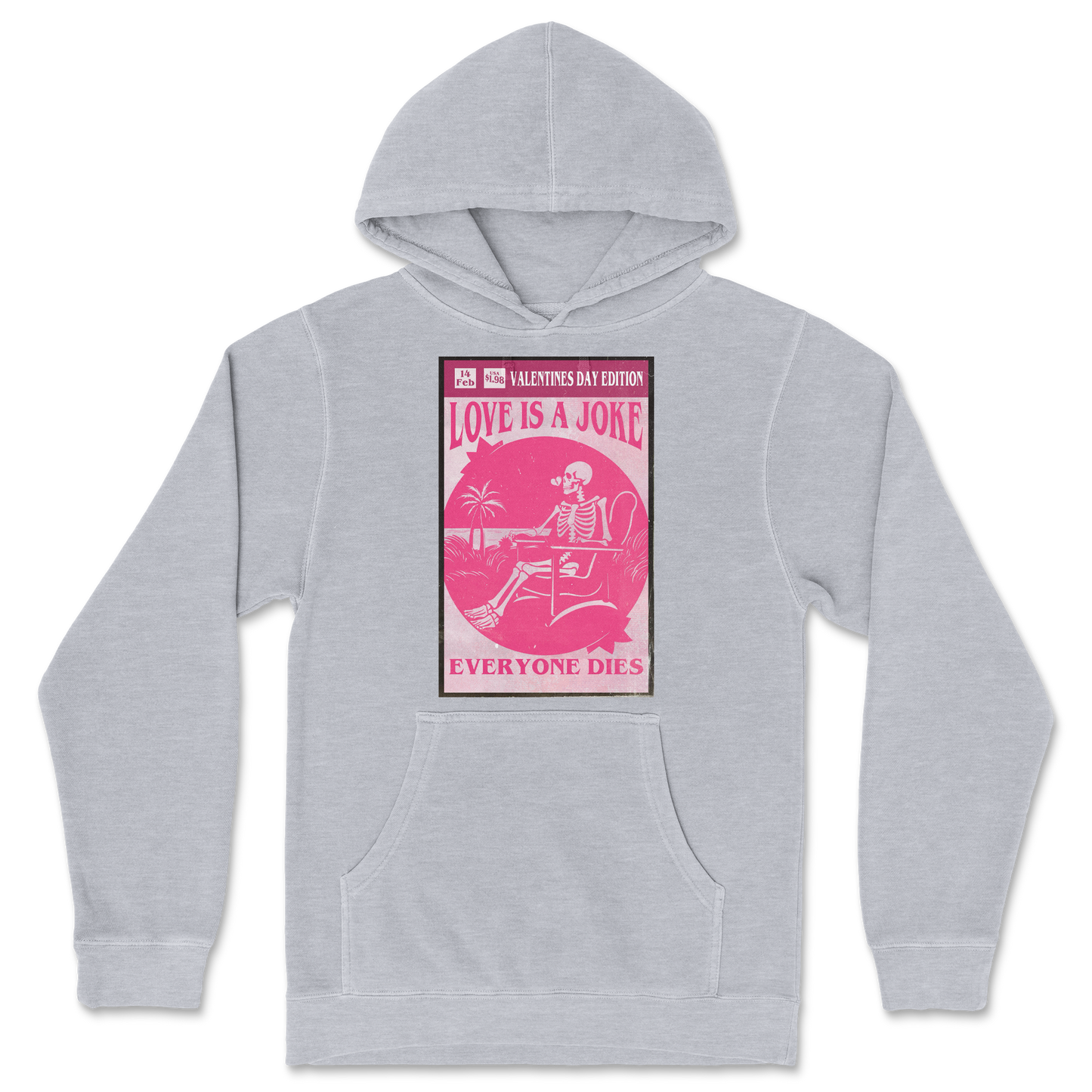 Independent Clothing Co. Hoodie Love Is A Joke in Grey-Heather