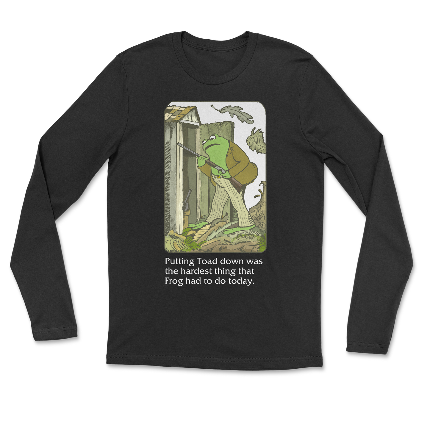 The Nice Shirt Long Sleeve Frog and Toad  in Black