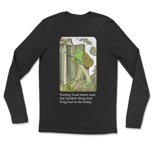 The Nice Shirt Long Sleeve Frog and Toad  in Black