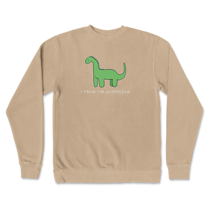 Independent Clothing Co. Crew Neck Depressed Dino  in Sandstone