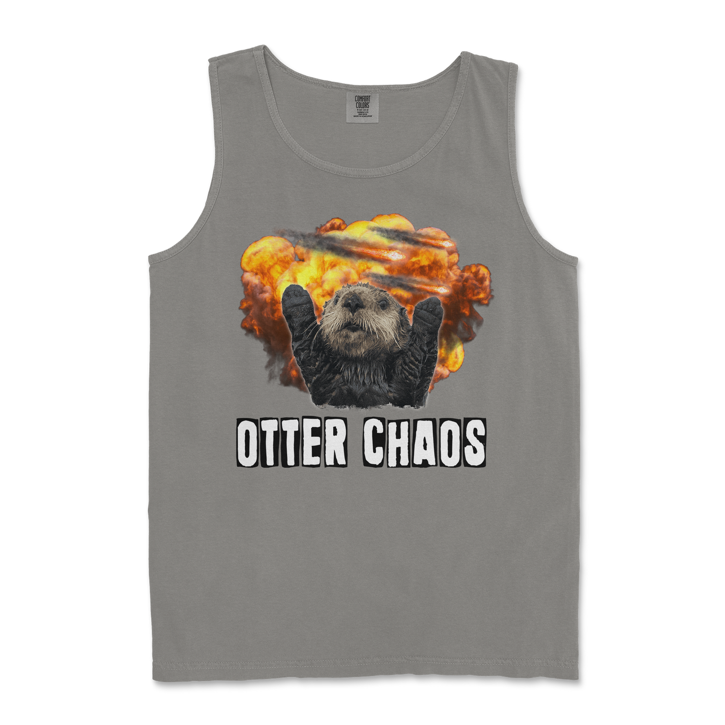 Comfort Colors Tank Top Otter Chaos in Grey