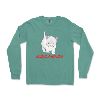 Comfort Colors Long Sleeve Manslaughter in LightGreen