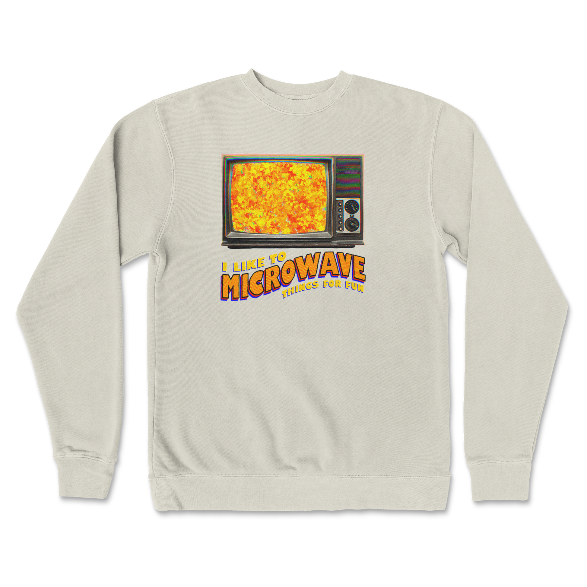 Independent Clothing Co. Crew Neck Microwave For Fun in Bone