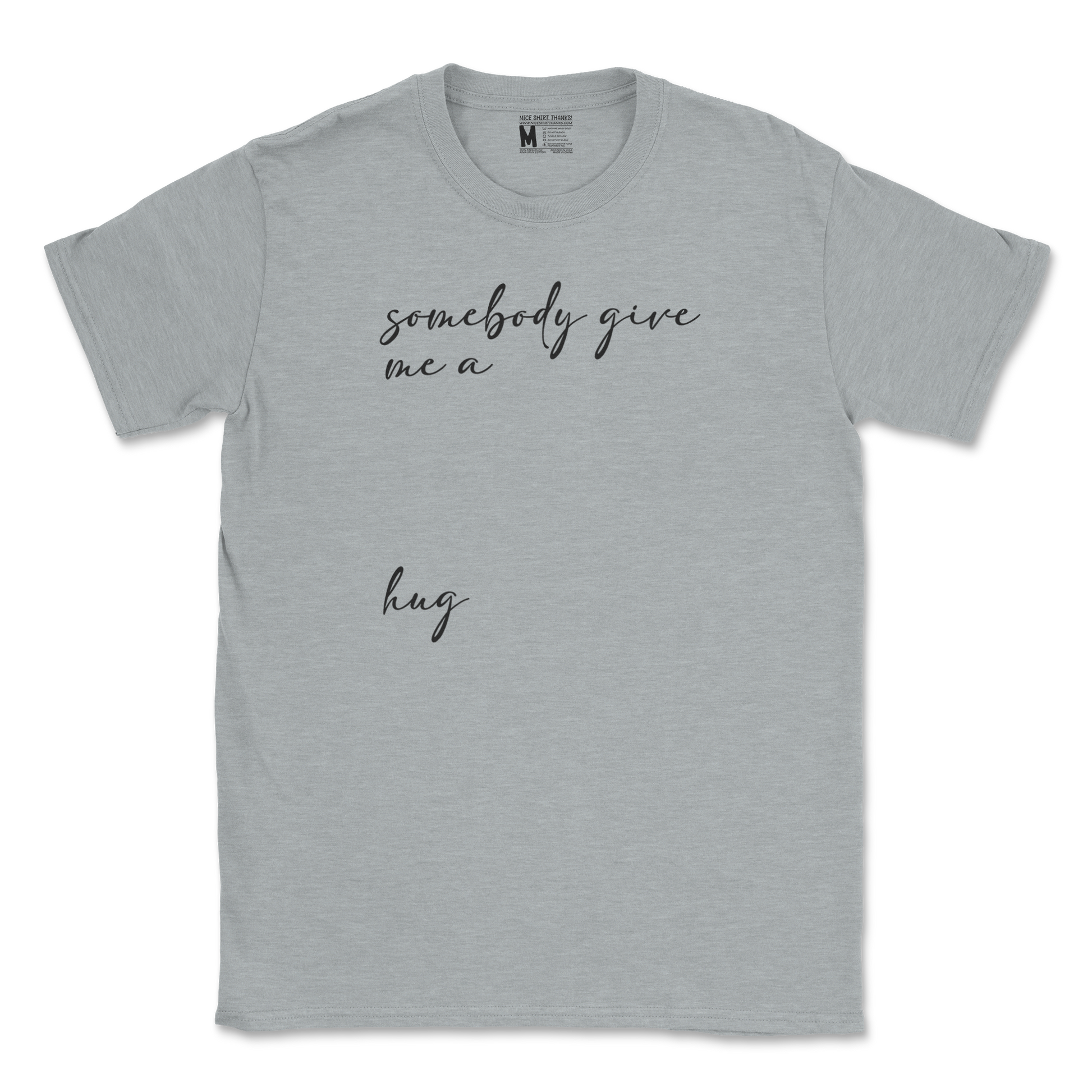 Gildan SoftStyle T-Shirt Hug Me in Sports Grey