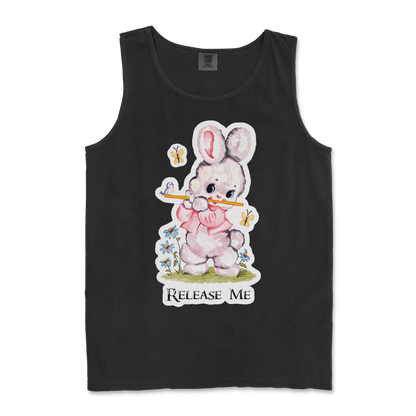 Comfort Colors Tank Top Cute Bunny in Black
