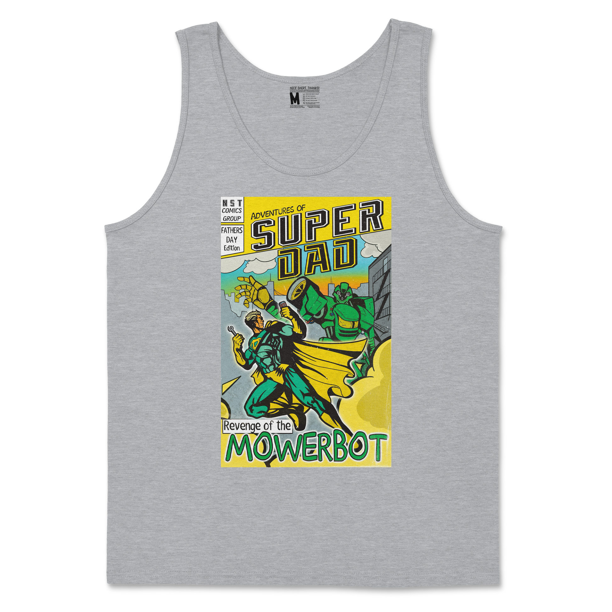 Gildan SoftStyle Tank Top Super Dad in Sport-Grey