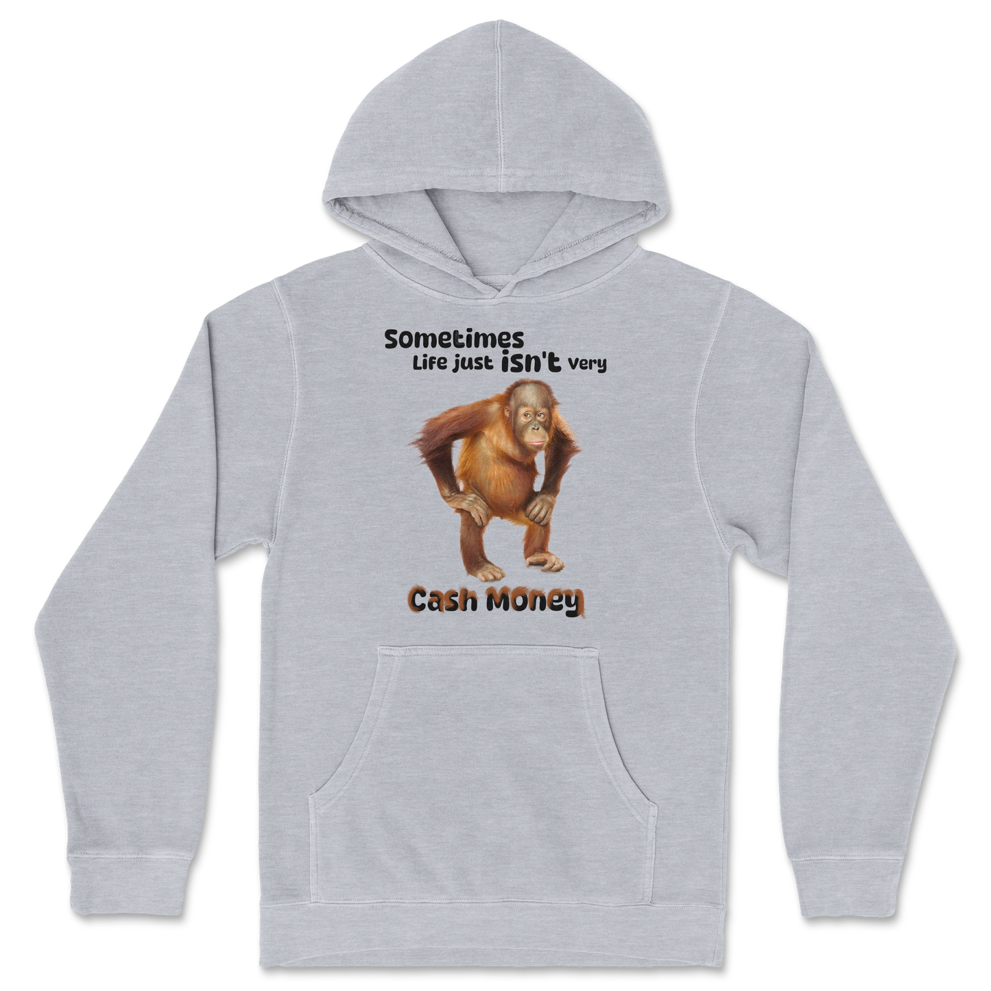 Independent Clothing Co. Hoodie Cash Money Monkey  in Grey-Heather