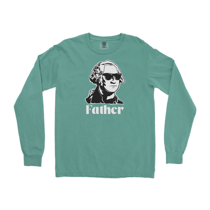 Comfort Colors Long Sleeve Father  in Light-Green