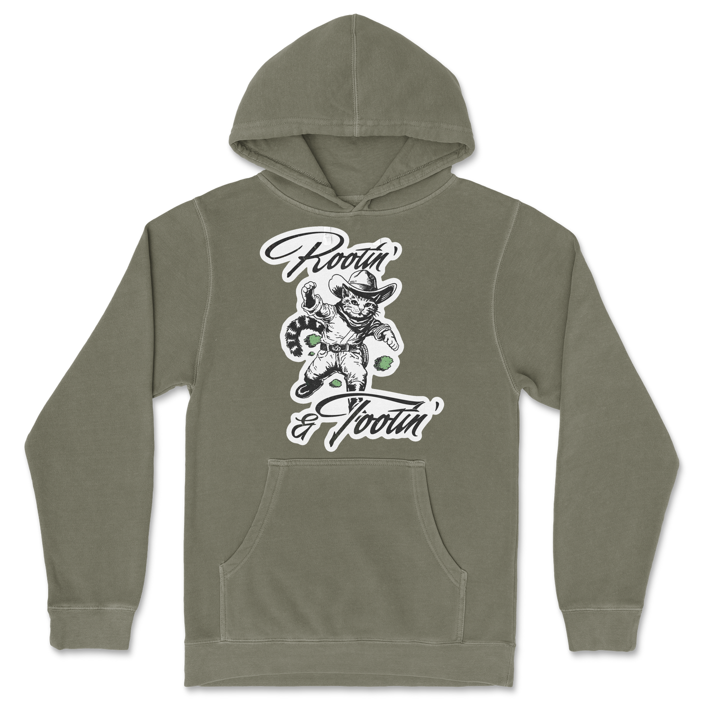 Independent Clothing Co. Hoodie Rootin Tootin  in Olive