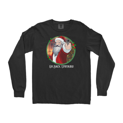 Comfort Colors Long Sleeve Angry Santa  in Black